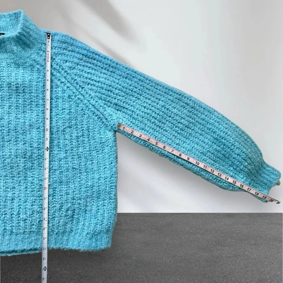 MAJE Alpaca & Wool Blend Sweater Jumper in Aqua Blue Size L - Picture 8 of 16
